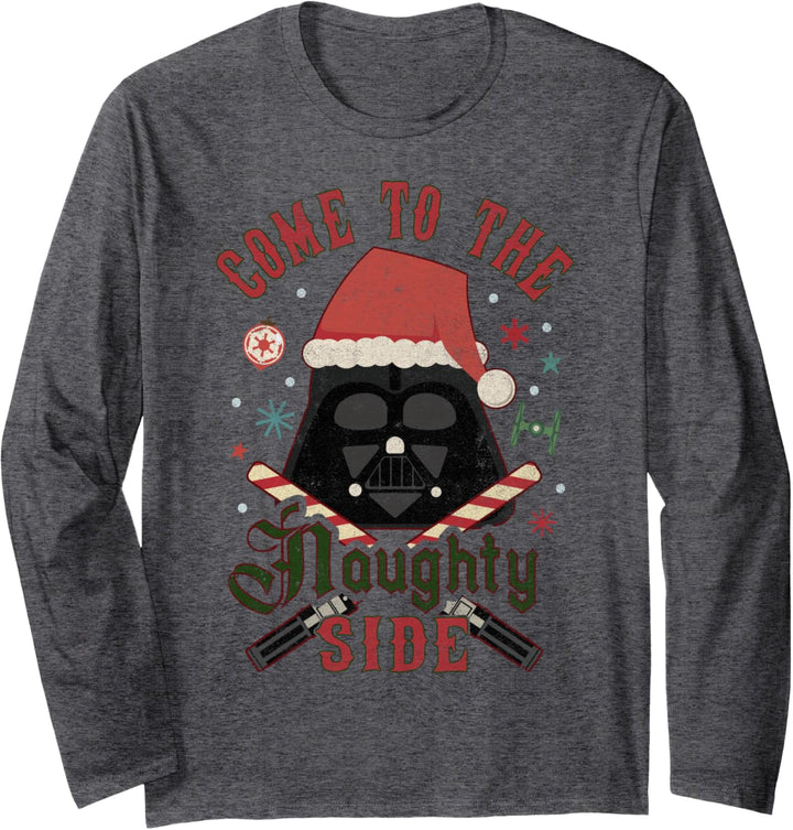 Star Wars Christmas Darth Vader Come To The Naughty Side Langarmshirt