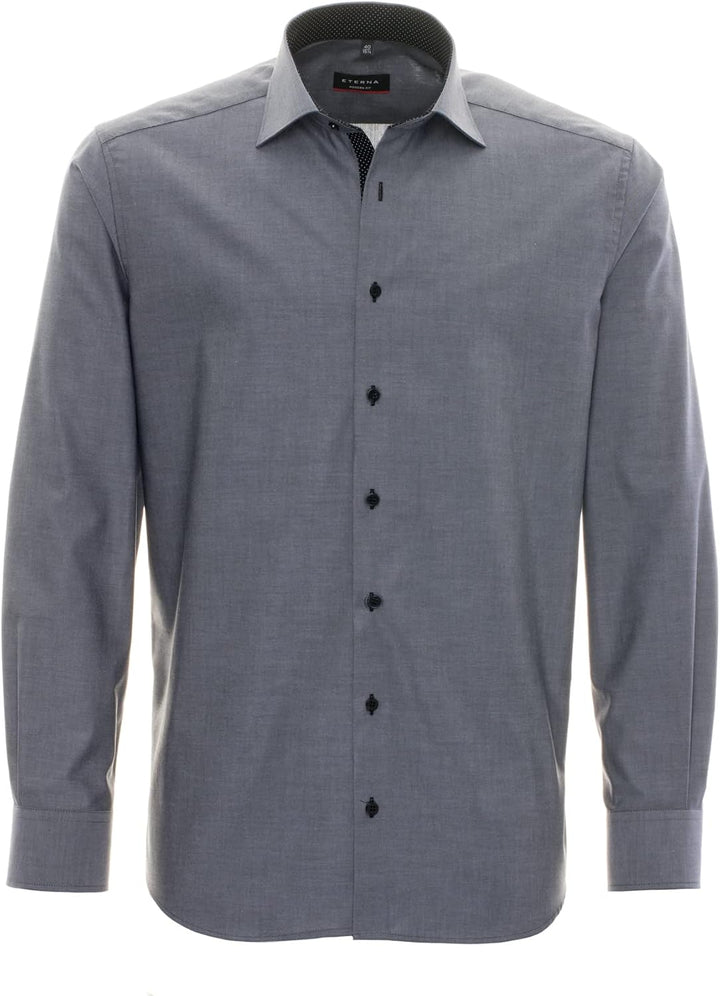 ETERNA Herren Pinpoint Oxford Hemd MODERN FIT 38 Kragen / 67 Ärmel Blau, 38 Kragen / 67 Ärmel Blau