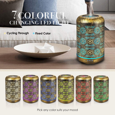 SALKING Aroma Diffuser, 260ml Metall Aromatherapie Diffusor für ätherische Öle, Raumbefeuchter Elekt
