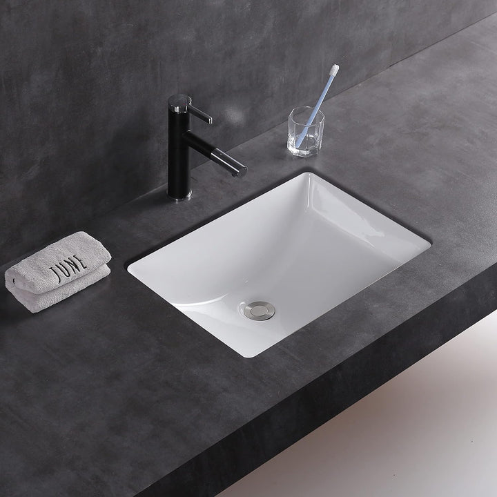 MEJE 202H Rechteckige Unterbau-Spüle 46 x 34.8 x 21.3 cm Keramik-Weiss, 46 X 34.8 X 21.3 Cm