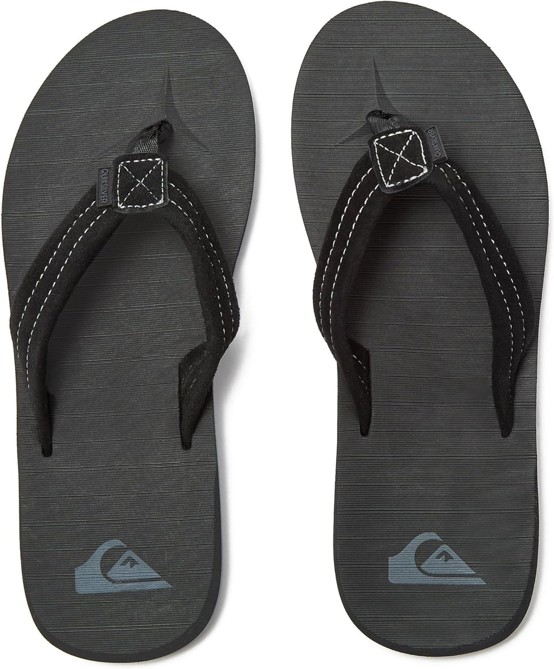 Quiksilver Carver Suede 3-Punkt Flip Flop Sandale, Braun Blau Rot, 43 EU 38 EU Solid Black, 38 EU So