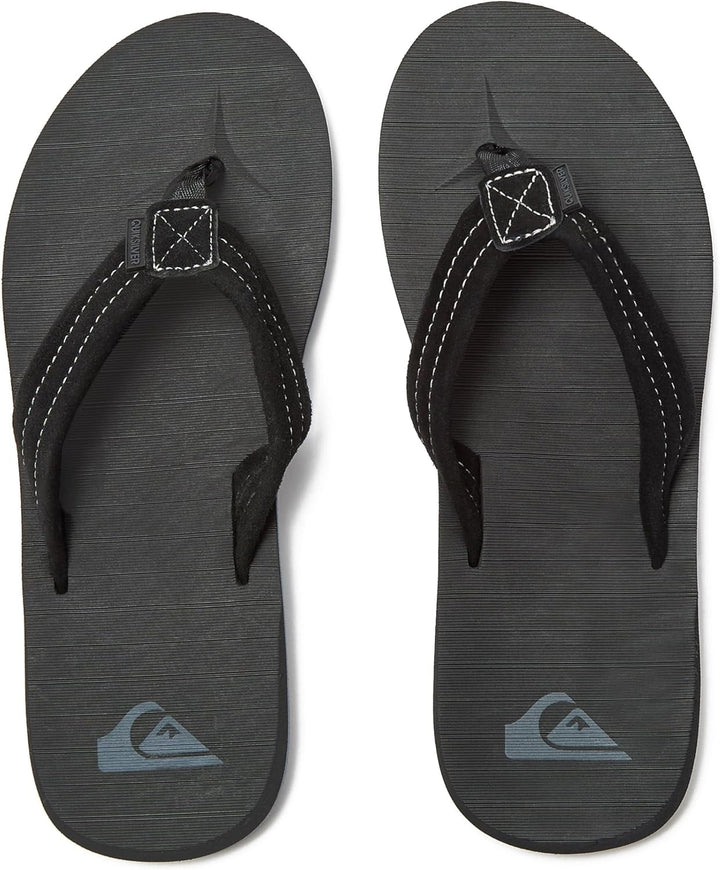Quiksilver Carver Suede 3-Punkt Flip Flop Sandale, Braun Blau Rot, 43 EU 38 EU Solid Black, 38 EU So