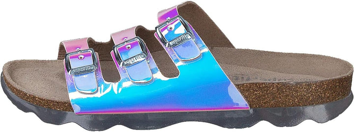 Superfit Mädchen Fussbettpantoffel Hausschuh 25 EU Irisierend 1010, 25 EU Irisierend 1010