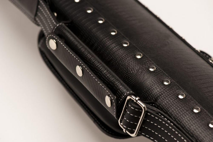CUEL Billard-Köcher „Hustler Black 2/4“ für Pool-Billard-Queues, schwarz, aus feinem Kunstleder, mit