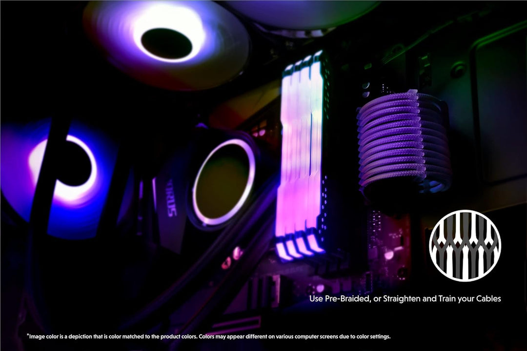 LINKUP - AVA 50cm PSU Kabelverlängerung Ummantelt GPU Nach Mass PC Stromversorgung mit Kamm-Kit┃1x 2