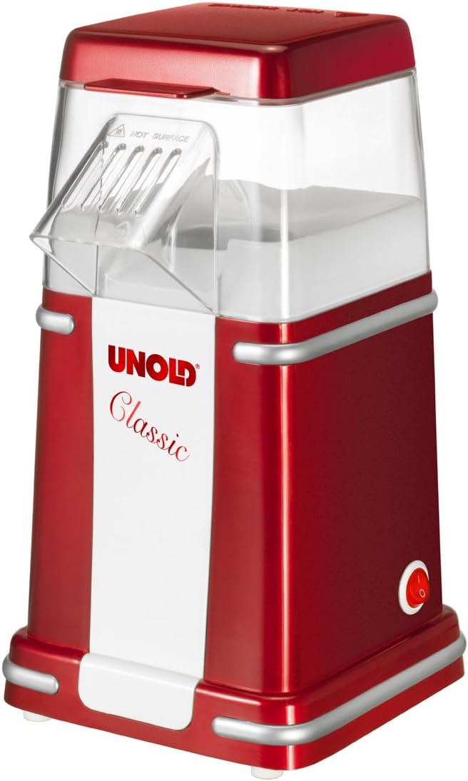 Unold 48525 Classic Popcorn-Maker Rot, Weiss, 900 W, 220 V, (B x H) 215 mm x 258 mm A (B x H) 215 mm