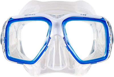 Mares Erwachsene Maske plus Schnorchel Set Ray Blue/White/Clear, Blue/White/Clear