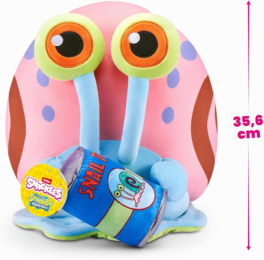 Snackles Figur Spongebob Schwammkopf, 35 cm grosses Plüschspielzeug (Gary The Snail) von ZURU, Plüsc