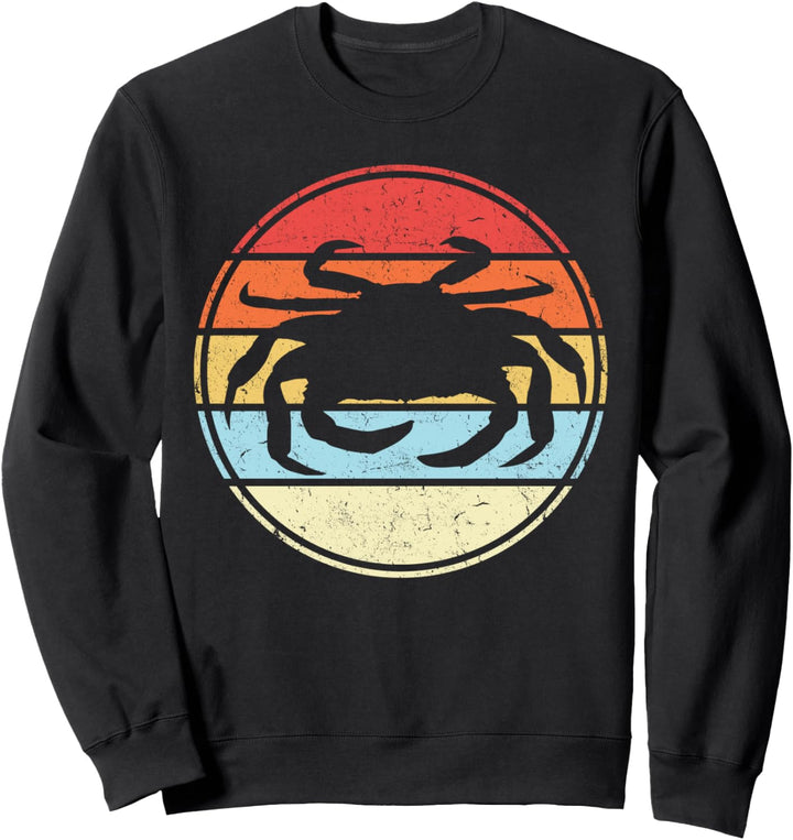 Vintage-Krabbe Grafische Silhouette 60er 70er Jahre Krabbe Sweatshirt