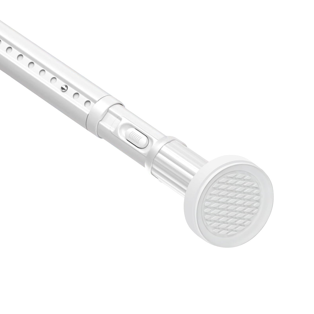 Gardinenstange ohne Bohren 220-300cm, Ø32mm Weiss Multifunktionale Vorhangstange zum Einklemmen - Au