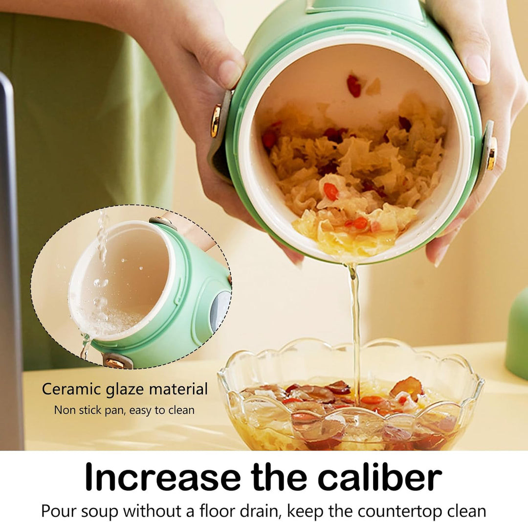 Elektrischer Hot Pot, Tragbarer Elektrischer Topf 800ML Ramen-Kocher mit 6 Modi & Timer Reise-Kochto