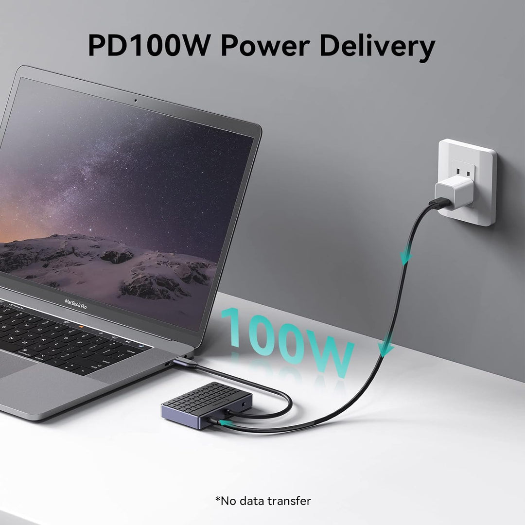 Yottamaster USB C Hub, 5-in-1 USB C Adapter, 100W Power Delivery USB3.0 Typ C Dock, Kompatibel mit W