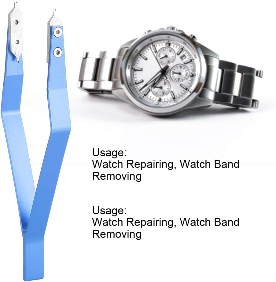V-förmige Pinzette, Uhrenfedersteg Standardzange Federstegzange Metall Mit Feinen Gabelspitzen Uhren