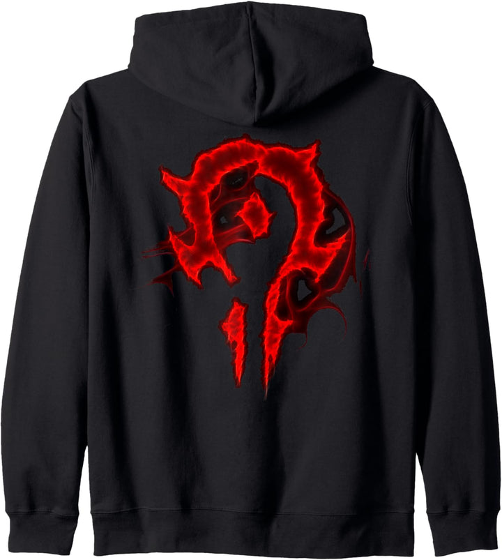 Warcraft + Logo Horde gesättigt Kapuzenjacke