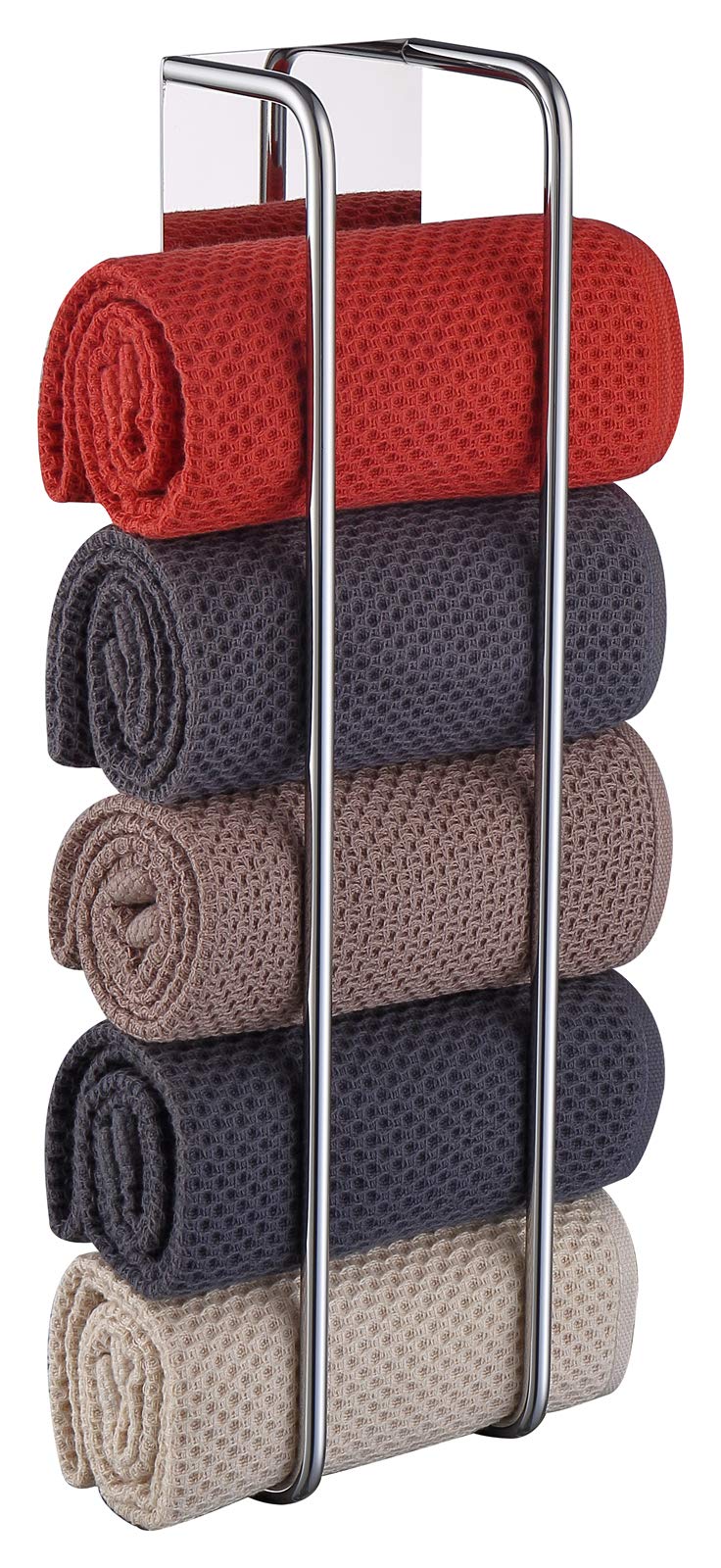 HomeHeng Gästehandtuchhalter Ohne Bohren Chrom, Handtuchregal Selbstklebend Edelstahl SUS304 Handtuc