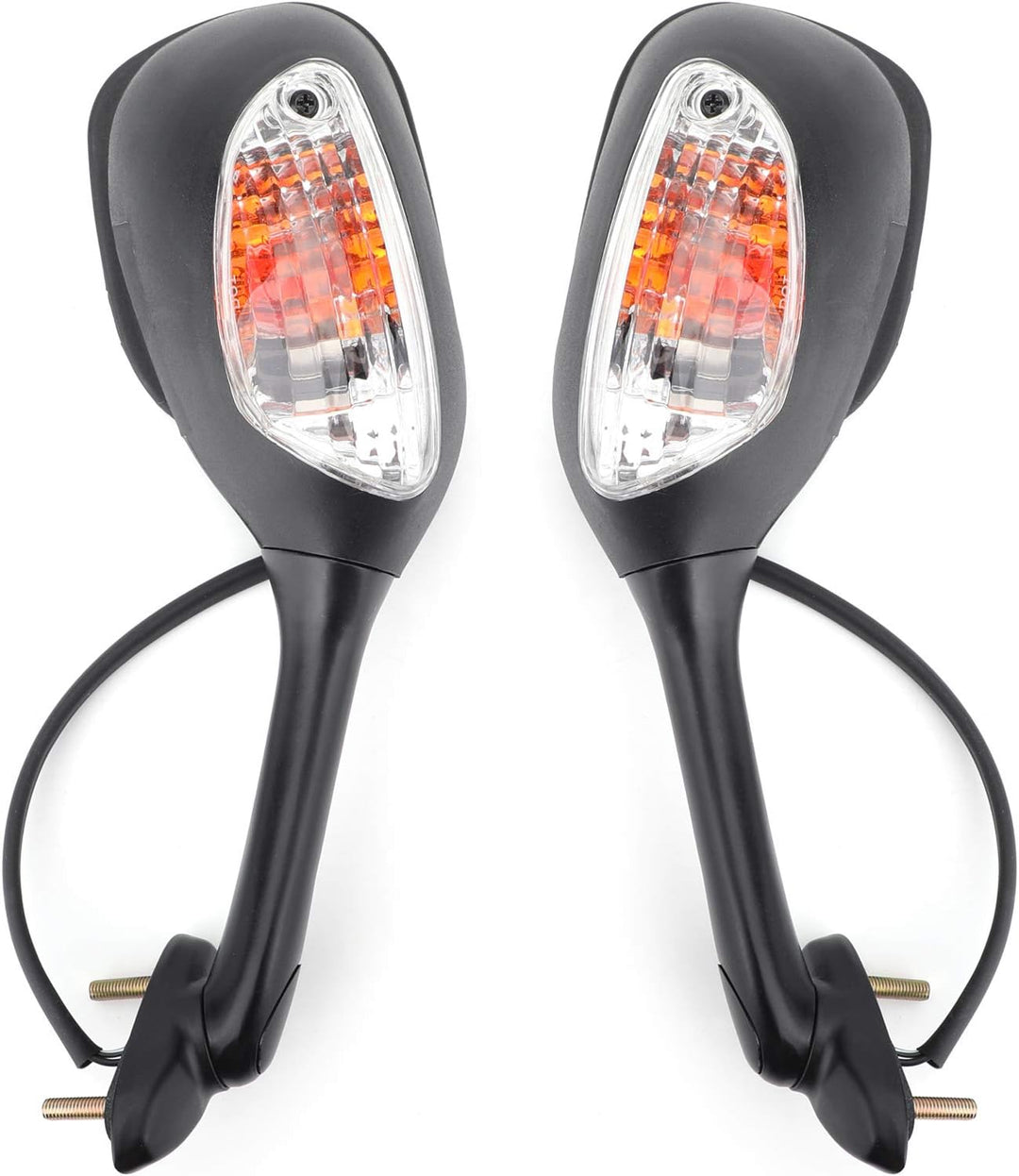 Topteng Motorrad Spiegel Paar Blinker Für Su-zu-ki GSXR 600 GSX-R 750 GSXR 1000 06-14 BK Schwarz, Sc