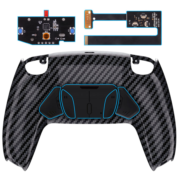 eXtremeRate Programmierbar RISE4 Remap Kit für ps5 Controller BDM-010/020,Remap Board&Rückplate Gehä