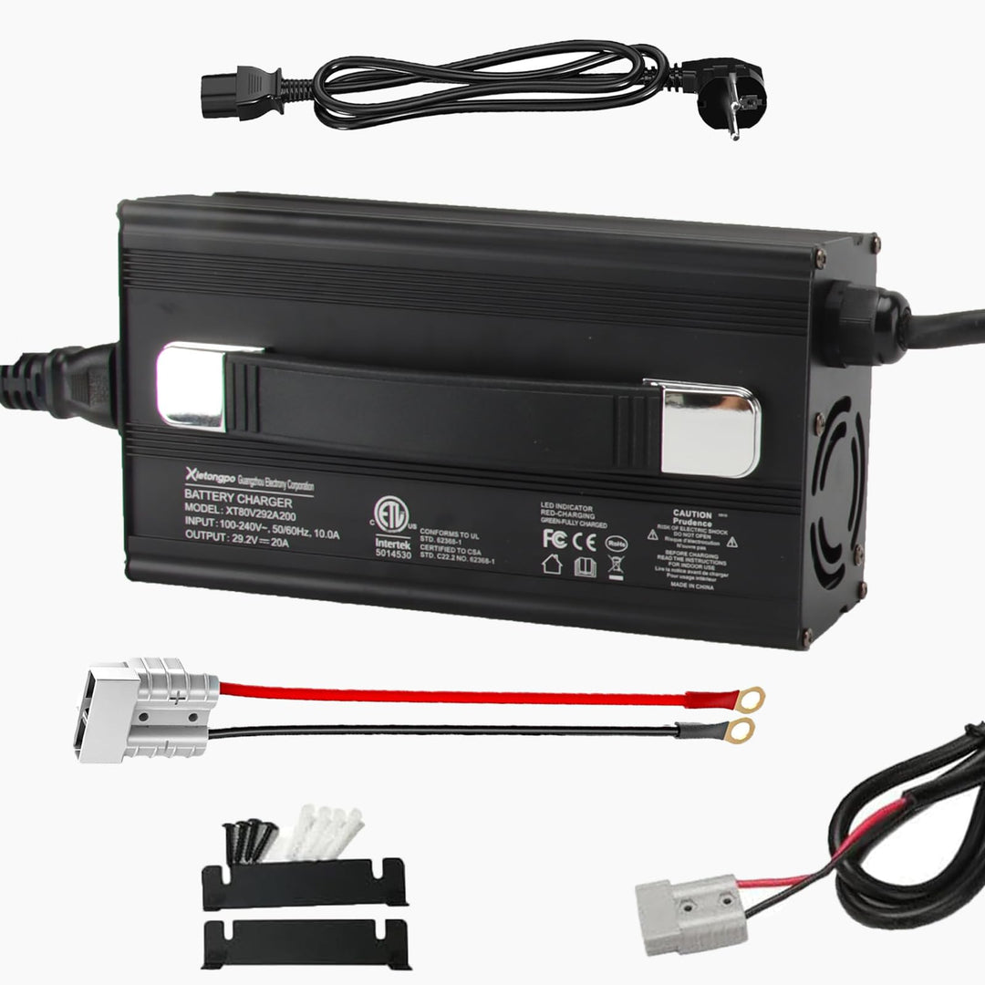 29,2V 20A LiFePO4 Ladegerät für 24V Lithium Deep Cycle Akkus | mit Mehreren Schutzfunktionen von Woh