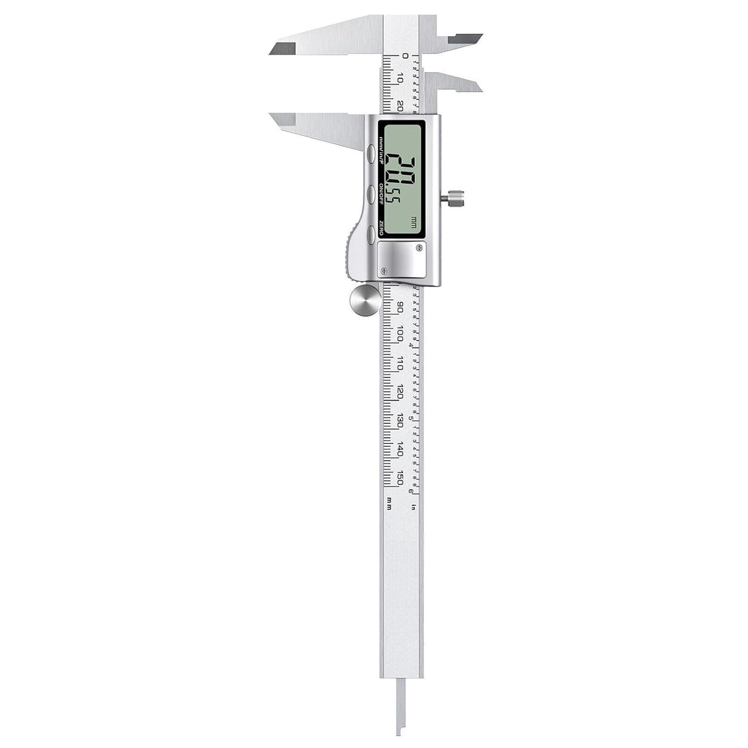 H35C Digitaler Messschieber aus Edelstahl mit LCD-Display, Messbereich 0–150mm / 0–6 Zoll – Präzise