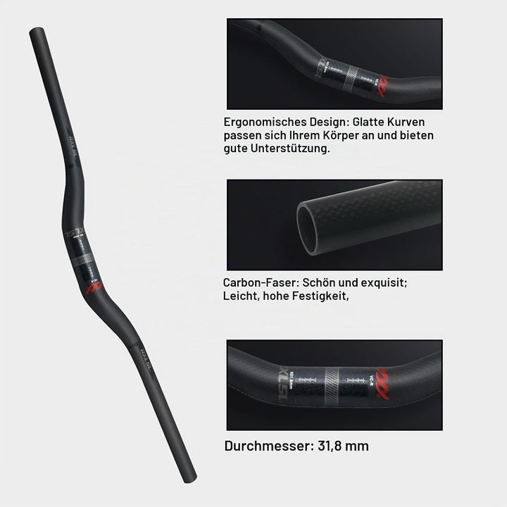 carbon lenker mtb 31.8 RXL SL carbon lenker riser mit backsweep 8° 720mm | 3K matt riser lenker moun