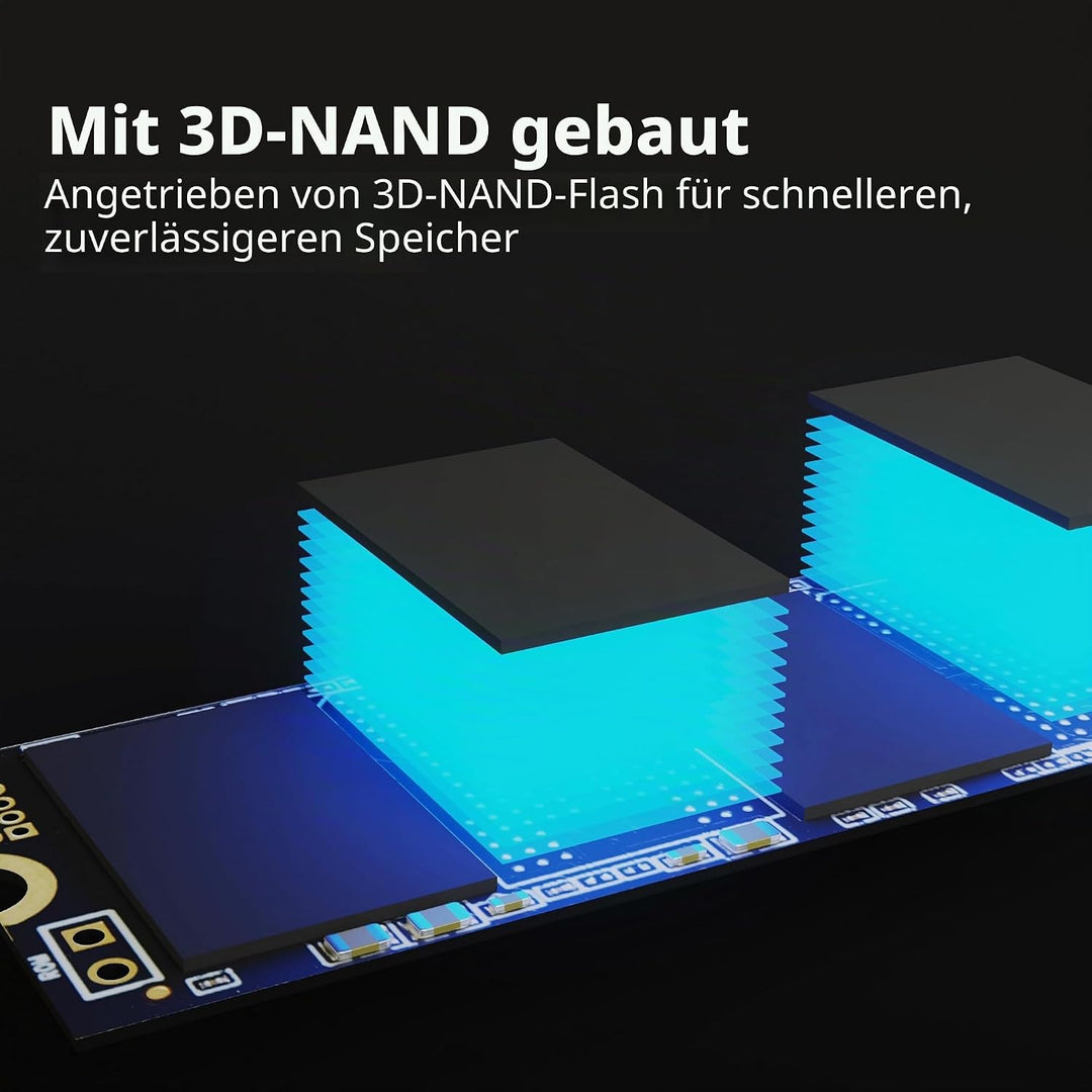 Timetec 1TB SSD 3D NAND TLC SATA III 6 Gb/s M.2 2280 NGFF 512 TBW Lesegeschwindigkeit Bis zu 530 MB/
