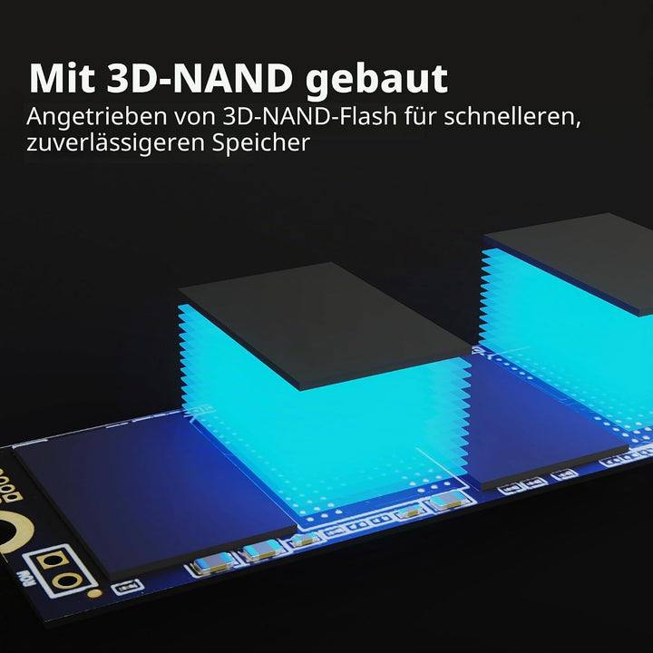 Timetec 1TB SSD 3D NAND TLC SATA III 6 Gb/s M.2 2280 NGFF 512 TBW Lesegeschwindigkeit Bis zu 530 MB/