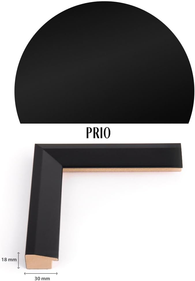 Bildershop-24 Puzzlerahmen PRIO 50x70cm Schwarz (matt) für ca. 500-1000 Teile, Schwarz (Matt)