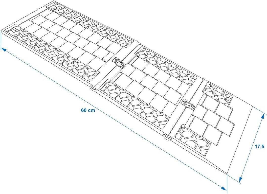 ProPlus 360835 Anfahrhilfe faltbar Set mit 2 Stück Single, Single