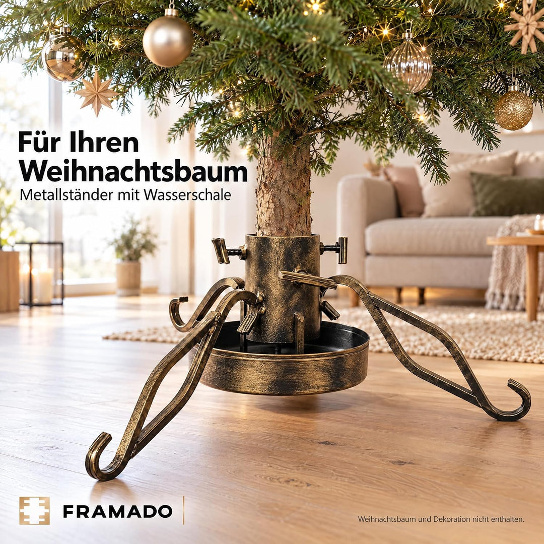 Weihnachtsbaumständer - Christbaumständer mit Wassertank - aus Metall, Stabil - Durchmesser des Stam