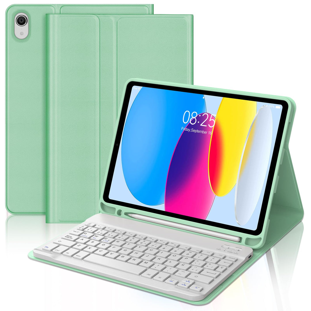 Hülle Tastatur für iPad A16 11/10 Generation (2025/2022) 11/10.9 Zoll mit QWERTZ Deutsche Bluetooth