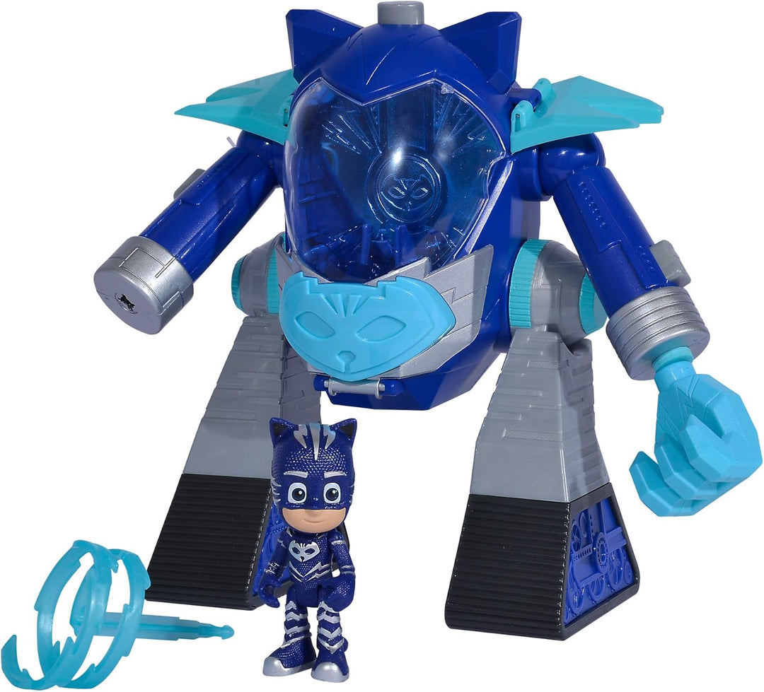 Simba 109402463 PJ Masks Turbo Roboter Catboy, mit Licht, mit Kanone, 23cm, PJ Masks Turbo Roboter C
