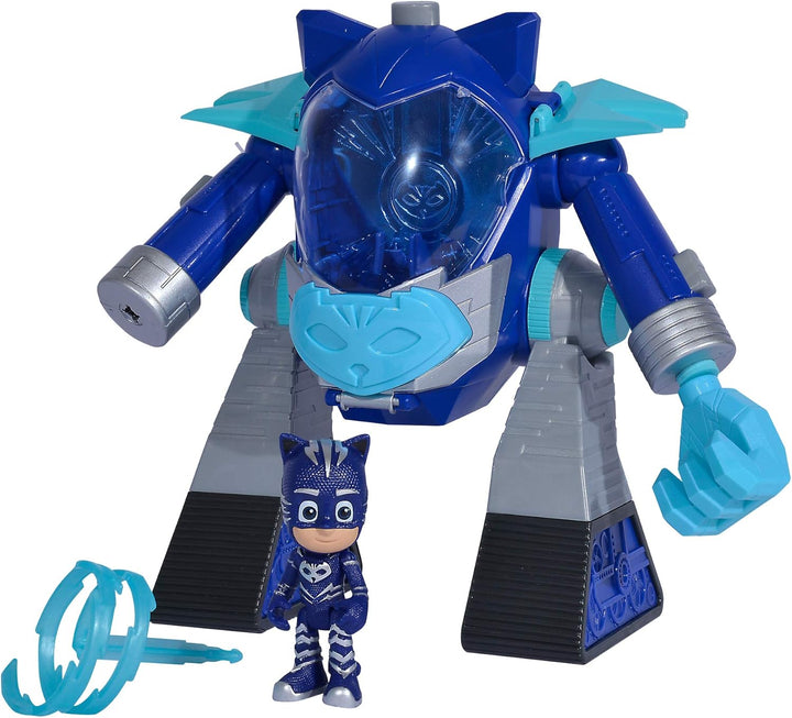 Simba 109402463 PJ Masks Turbo Roboter Catboy, mit Licht, mit Kanone, 23cm, PJ Masks Turbo Roboter C