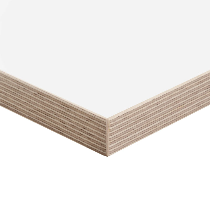 boho office® Schreibtischplatte, Tischplatte – 140 x 80 x 2,5 cm in Weiss mit edler Multiplex Echtho