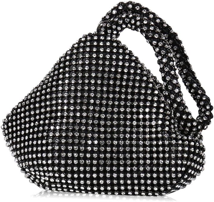 CORIOS Dreieckige Abendtasche Damen Unterarmtasche Shiny Strass Handtasche Diamant Clutch Bag Klein