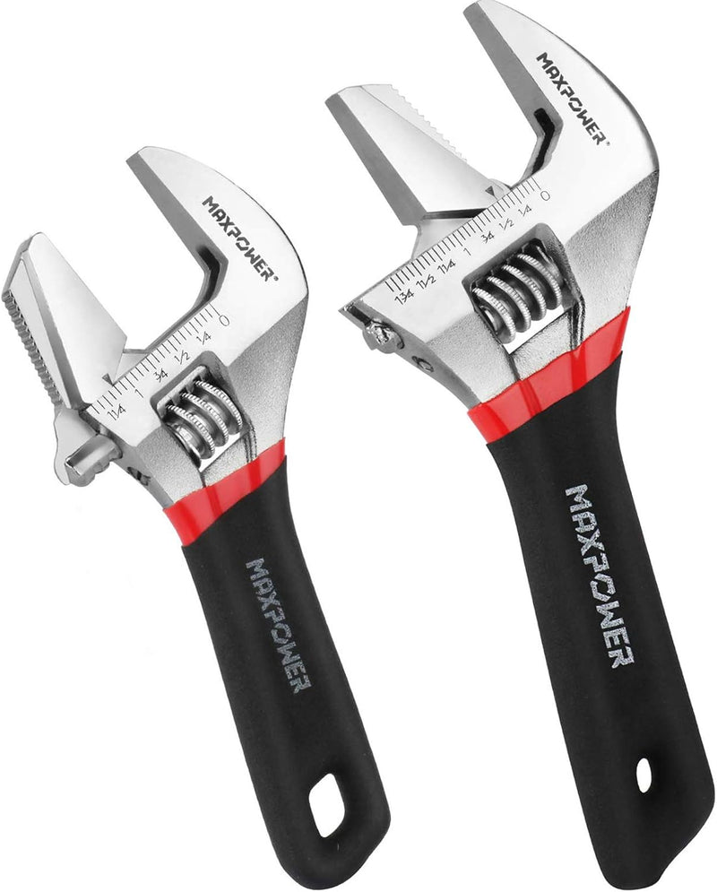 MAXPOWER 2 Stücke Verstellbarer Schraubenschlüssel Set 150 mm/200 mm Schraubenschlüssel Verstellbar