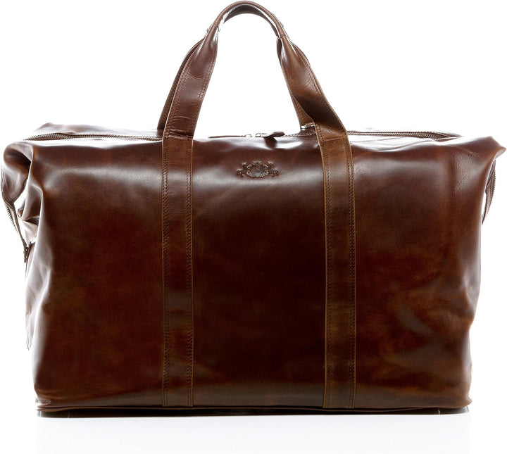 SID & VAIN XL Reisetasche Chester aus Premium Leder I Sporttasche gross XXL gross für Herren I Weeke