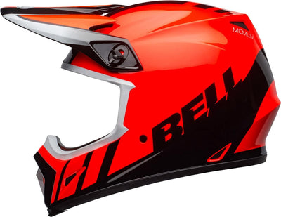 Bell Motocross-Helm MX-9 Mips Dash - White/Blue Orange/Black S, Orange/Black S