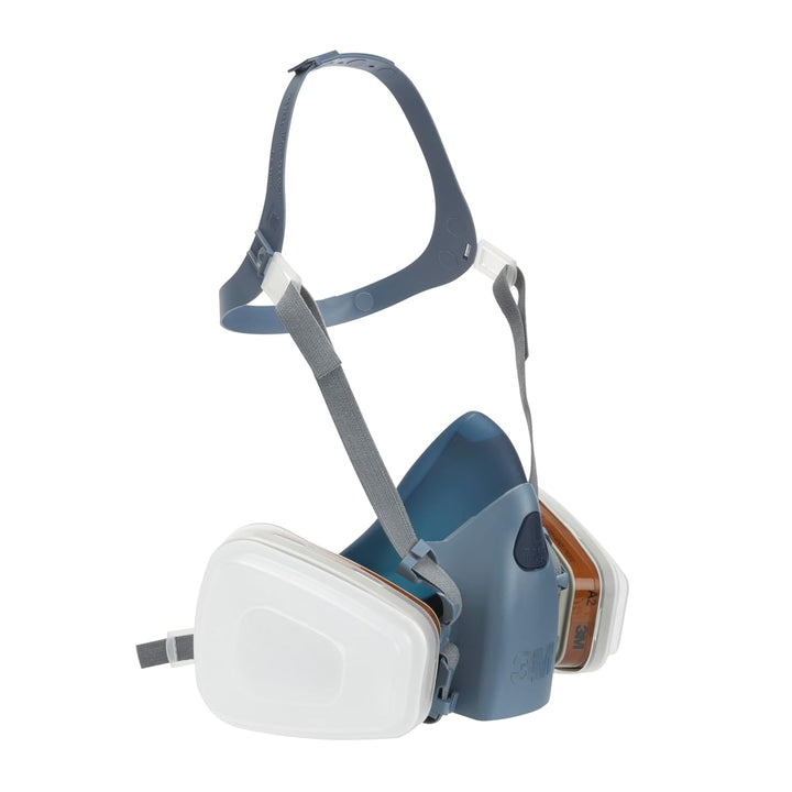 3M Gase-&amp; Dämpfe-Maskenset mit 1 Stück 7503 Halbmaske (Grösse L), 2 Stück 6055 A2 Gasfilter, 4 Stück