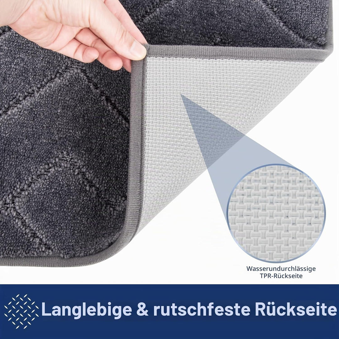 FCSDETAIL Schmutzfangmatte Innen 50 x 80 cm, rutschfeste Fussmatte, waschbar Sauberlaufmatte, absorb