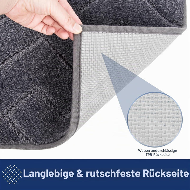 FCSDETAIL Schmutzfangmatte Innen 50 x 80 cm, rutschfeste Fussmatte, waschbar Sauberlaufmatte, absorb