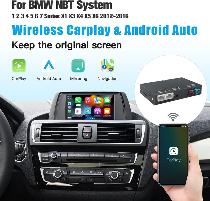 Kabellos CarPlay/Android Auto Modifikation Modul für BMW NBT-System 1/2/3/4/5/6/7 Serie X1/X3 /X4/X5