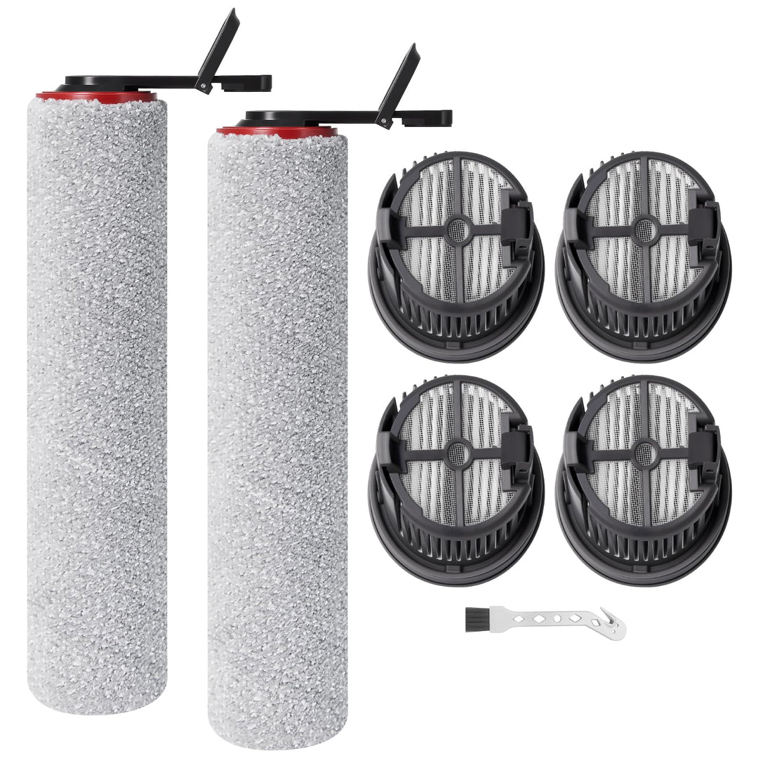 Bürstenrolle Filter Ersatzteile für Mova X4 Pro/X4 Plus Nass Trockensauger Zubehörset，2 Bürstenrolle