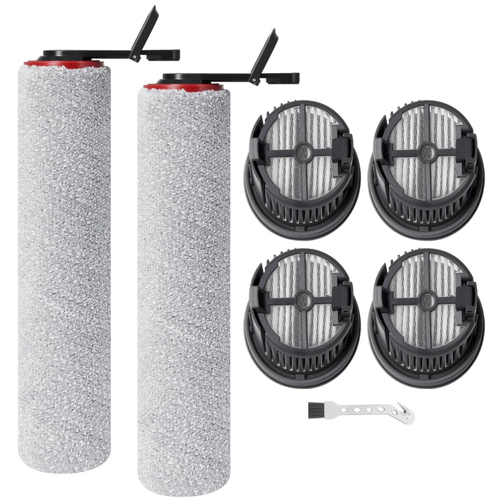 Bürstenrolle Filter Ersatzteile für Mova X4 Pro/X4 Plus Nass Trockensauger Zubehörset，2 Bürstenrolle