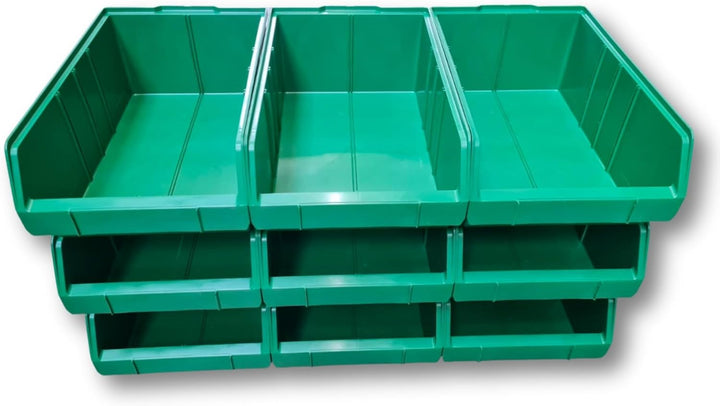RODOPI 9er Set Stapelboxen, Grösse XL | Sichtlagerkästen 489x304x185mm | Robuste Lagerboxen für Werk