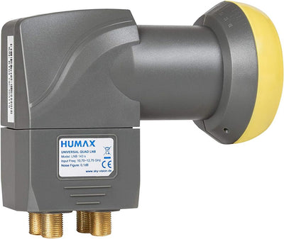 HUMAX Digital LNB 143s-B Quad Switch (Quad LNB, 4 Ausgänge, Wetterschutz, eingebauter Multischalter,