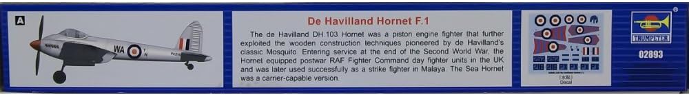 Trumpeter 02893 - Modellbausatz DE Havilland Hornet F1