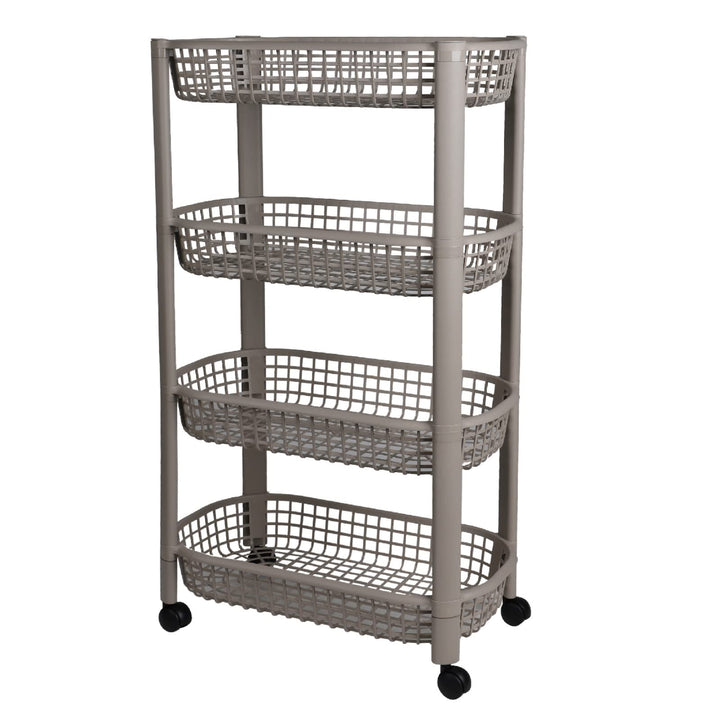 Urban Living Liberty Servierwagen, 4 Ebenen, 46,5 x 26 x 78,8 cm, Dunkelbraun 51067, 51067