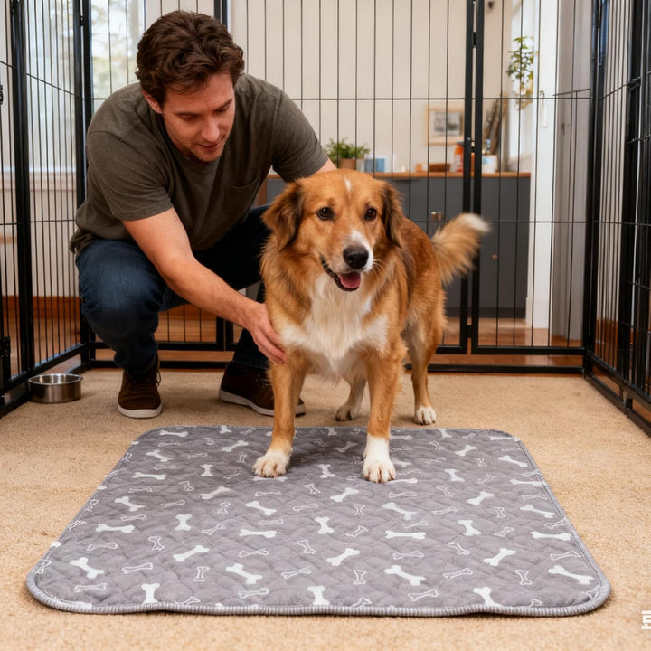 Welpenunterlage Mit Pheromonen, 2 Stück Welpenunterlagen Waschbar, Wasserdicht Puppy Training Pads,