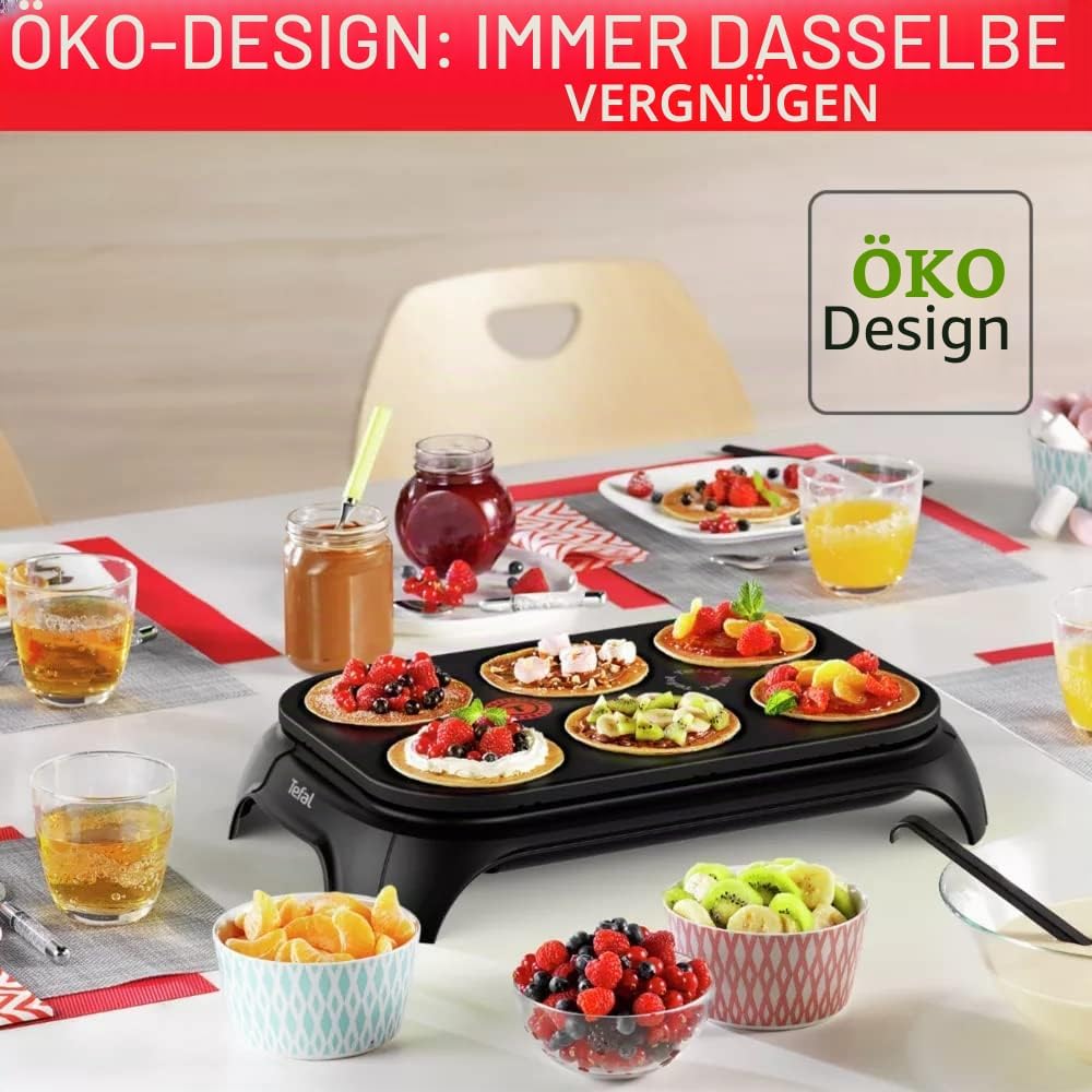Crêpière électrique Tefal Eco Crep'Party PY55E810 1000 W Noir
