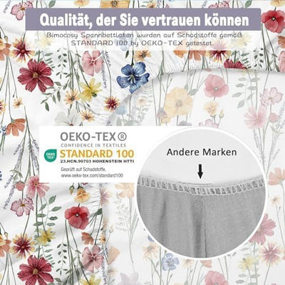 Bimocosy Spannbettlaken Spannbetttücher Laken für Babybetten Kinderbett 60x120 cm, 100% Mikrofaser,